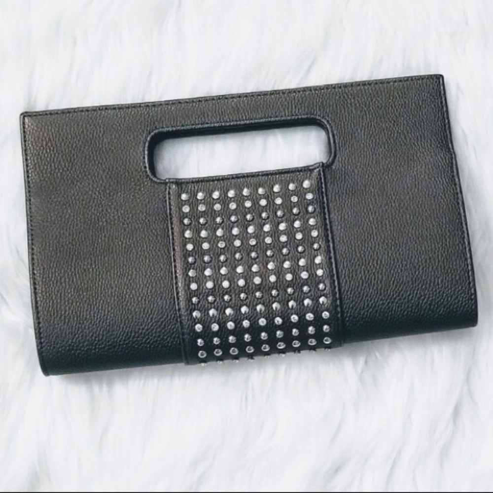 Charming Charlie Silver/Grey Clutch Hand Bag Purse